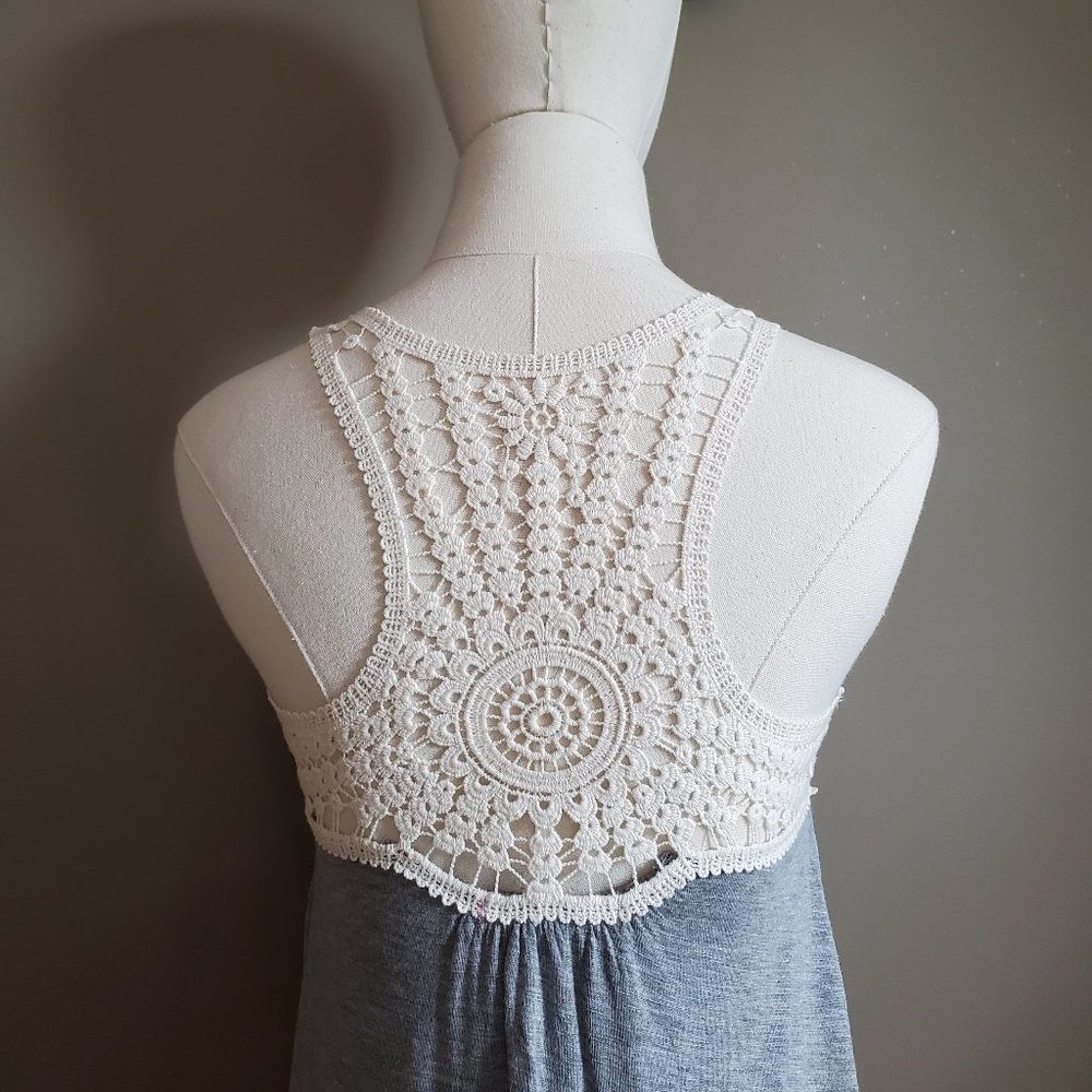 Epic Threads Cotton Dress w Crochet Back. Large